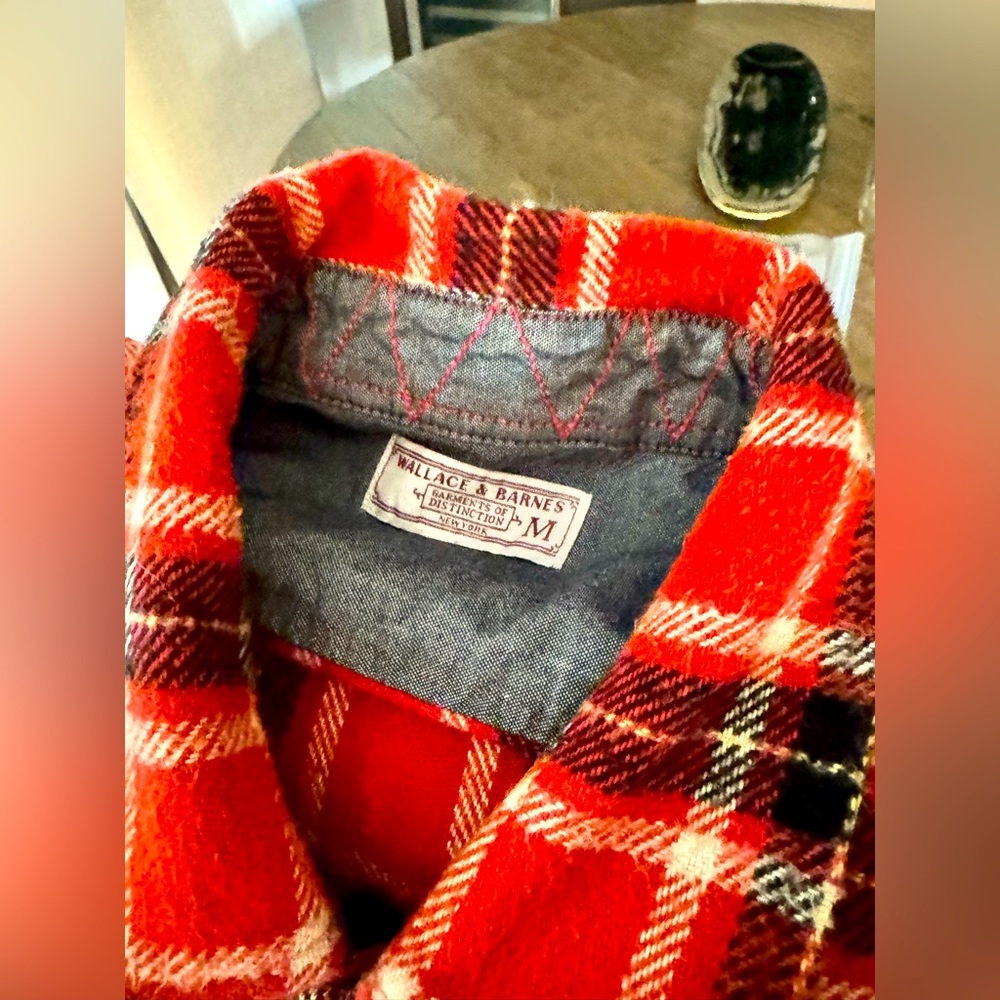 Never sold for $8; this is original listing Men’s flannel WALLACE & BARNES SZ MD